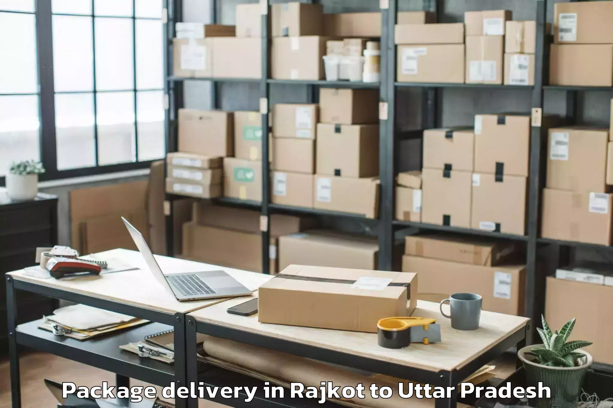 Expert Rajkot to Wave Mall Lucknow Package Delivery